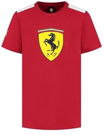 PUMA Scuderia Ferrari F1 Maglietta Uomo con Grande Logo Scudetto - Rosso - Taglia: L