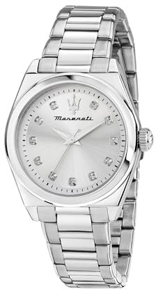 Maserati Damenuhr aus Stahl, Nur Zeit, Analog, 35 mm, Velocita‘-Kollektion, Kristalle - R8853152503