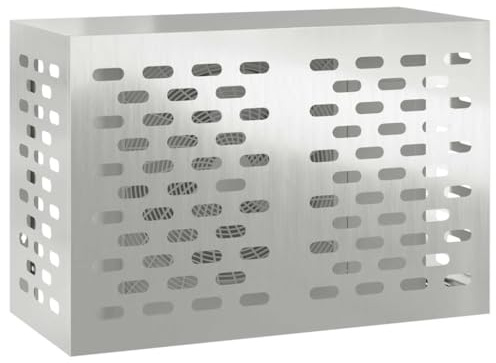 vidaXL Klimaanlagenabdeckung Silber 90 x 40 x 60 cm Verzinkter Stahl | Inspiriert von urbanem Loft-Style mit groben Materialien, Hergestellt aus verzinktem Stahl,
