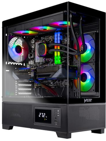 Skytech Azure Gaming PC, Ryzen 9 9900X, 4.4GHz (5.6GHz Turbo), NVIDIA RTX 5070 Ti 16GB, 2TB Gen4 NVMe SSD, 32GB DDR5 RAM 5200 RGB, 850 W, Gold, ATX 3 PSU, 360 mm, ARGB AIO, WLAN. , Win 11