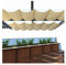 Parasol de plage rétractable en forme de U, idéal pour les pique-niques ou la détente en plein air, 2,2 x 3 m