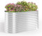 Xbro Huerto Urbano Ovalado con Malla Protectora, Jardinera Elevada de Metal Antióxido 160x80x80 cm, Bancal de Cultivo para Verduras, Flores y Hierbas, para Jardín Terraza Exterior