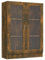 Eleganz Armoire vitrine, en chêne fumé et verre, système d'étagères modernes pour salon, élégante et peu encombrante, bois et verre, idéale pour les petits espaces