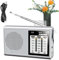 Misaakoeq Radios Portatives Ondes Courtes AM/FM - Radio de Table Portable Rechargeable USB | Alimenté par Piles, Excellente Réception, Équipement Extérieur pour Randonnée Camping et Voyage