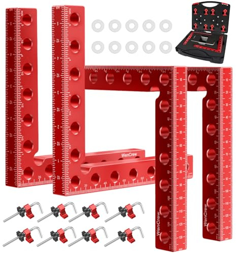 WenCrew Corner Clamps for Woodworking 4pcs 5.5 90 Degree Clamp with Box