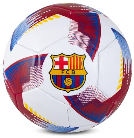 Hy-Pro Offiziell Lizenzierter Barcelona FCB Fußball Ball - Größe 5, Blitz Design, Barca Fanartikel, Training, Spiel, Sammlerstück für Kinder und Erwachsene