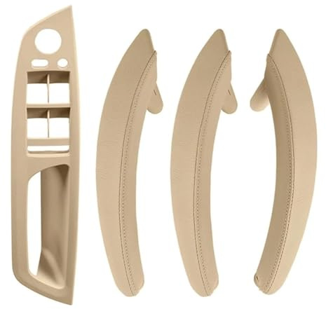 Ohocean for B&MW X5 E70 X6 E71 E72 Car Leather Inner Interior Door Pull Handle Trim Right Hand Drive Only Door Handle