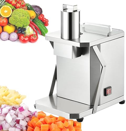 MQDLJSE Picadora eléctrica Comercial de Verduras y Frutas, con moldes para Cortar en Cubitos, cortadora automática de Patatas, cebollas y Zanahorias, para Uso doméstico, 10 mm