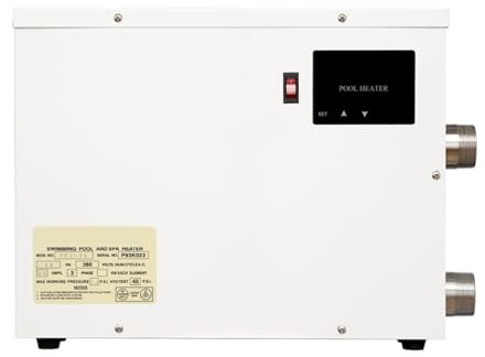Genérico Bomba de Calor para Piscina 15 kW con Pantalla Táctil Digital - Calentador Eléctrico Eficiente para Piscinas, Spas y Bañeras (5,5-15 kW) (11KW)