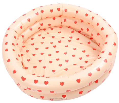 Vvikizy Piscine Gonflable Ronde pour bébé, Design Vintage, Rose épaisse, pour Enfants, Jeu Intérieur et Extérieur, Matériau PVC Durable