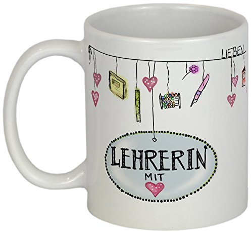 My Sweetheart® Lehrerinnen Geschenk | Moderne PERSONALISIERBARE Tasse | Erinnerung Abschiedsgeschenk Klassenlehrerin