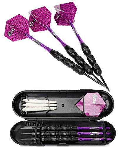 hopewey Dartpfeile Set, 3 Stück Profi Steeldarts Steel Tip Dartpfeile Set Darts (Steel Dartpfeile) mit Flights, Schäfte, D1