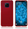 PhoneNatic Custodia Compatibile con Huawei Mate 20 PRO Cover Rosso stuoia Mate 20 PRO in Silicone Cover