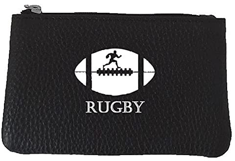 Syl'la Rugby Porte Monnaie et cle en Cuir pour Homme Noir