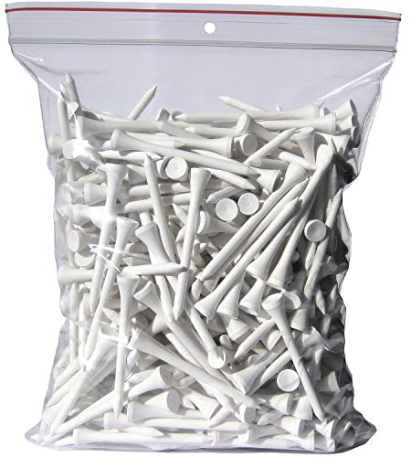 Premium Golf TEES - 70 mm (2 3/4) - 250 Stück - 100% Bambus - Farbe: weiß (10)
