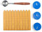 Mceal Siegellack-Set mit nicht-dochtigem Magic Arrow-Siegellack, Retro-Rosenholzgriff, Wachssiegel-Löffel und Kerzen, 14 Stück (Goldgelb)