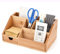 wandeli Organiseur multifonction en bambou | Caddy de bureau | Plateau pour accessoires de bureau à domicile | Support de fournitures artistiques scolaires | Compartiment pour stylos, crayons, brosses