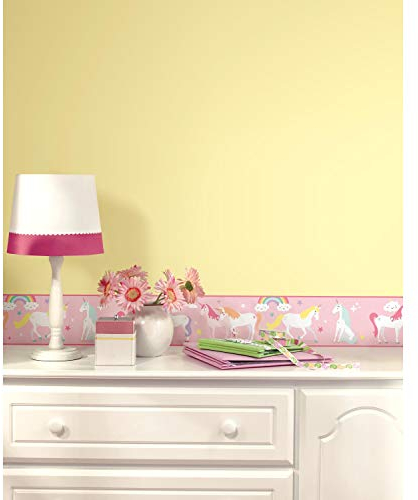 RoomMates RMK11498BD Magical Unicorn RMK1149, Pink, White