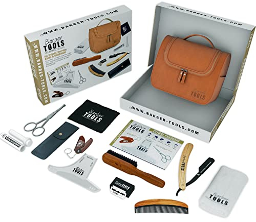 Kit/Set/Coffret d'entretien et de soin pour barbe et rasage. ✮ BARBER TOOLS ✮
