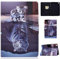 Succtopy Hülle Kompatibel mit iPad 5./6. Generation 9.7 2017/2018 Flip Wallet Cover Case Schutzhülle mit Stifthalter Stand Katze und Tiger
