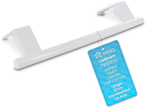 DL-pro Türgriff Lochabstand 24,4cm Länge 31cm für Liebherr 7430670 Kühlschrankgriff Hebelgriff Griff Stangenform für GNP205 G2413 CBN386 CNP CUP CBP Kühlschrank Gefrierschrank