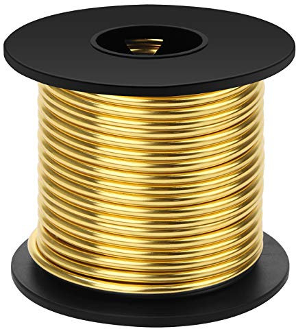 Zhichengbosi Filo di Alluminio per Lavori Artigianali, 1 mm, 2 mm, 3 mm x 10 m, Oro