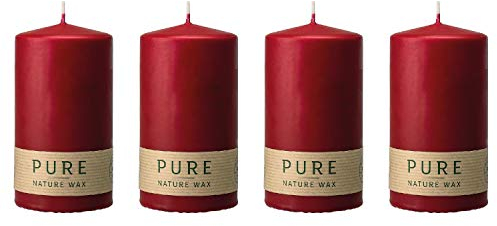 Wenzel Pure Kerze Safe Candle 13x7cm Karminrot (4 Stück)