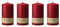 Wenzel Pure Kerze Safe Candle 13x7cm Karminrot (4 Stück)