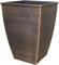 Muddy Hands 46.6 Litre Copper Large Plant Pot Outdoor Garden Tall Square Plastic Planter