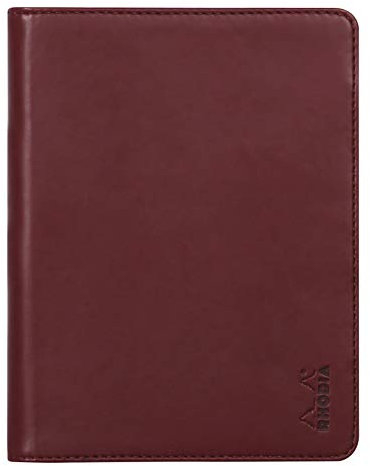 Rhodia 213008C - Mappe für Block oder Notizheft Rhodiarama - N°13, für DIN A6 (10,5x14,8 cm) 13x17 cm, elegant und praktisch, Weinrot, 1 Stück
