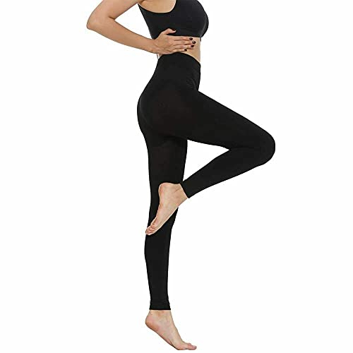 MOLLY MALOU Women Thermal Fleece Winter Leggings Warm Soft and Cozy Fleece in Sizes S-XXL (Small) Black