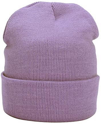 MASADA Damen und Herren Beanie Winter-Mütze - Flieder