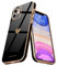Teageo for iPhone 11 Case Cute Heart Pattern for Women Girls Slim Luxury Bling Plating Soft TPU Anti-Scratch Shockproof Bumper Phone Case for iPhone 11, Black