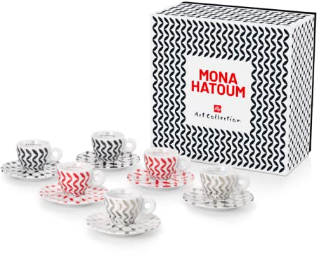 Zeus Party Collection Mona Hatoum - Set da 6 tazze Cappuccino con Piattini