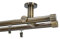 Sento Gardinenstange Innenlauf 19/19mm 2-läufig Deckenmontage Messing Antik 360 cm Zoya