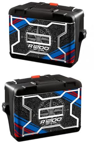 Set mit 2 Aufklebern Koffer Vario 1. Modell kompatibel mit R 1200 Line Style GS VV1-002 (Motorsport)