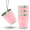 Cheers 4 STK Schnapsgläser Edelstahl Pink Schnapsglas Kette 4 cl für Partys Junggesellinnenenabschied Frauen Team Braut Party Deko JGA Pride Parade Shotgläser Metall Becher zum Umhängen (40 ml, Pink)