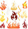 Flames Schablone, 21,5 x 21,5 cm (L) – Feuerflamme, Rauch, Brennen, Blaze, Lagerfeuer, Schablonen für Malvorlage