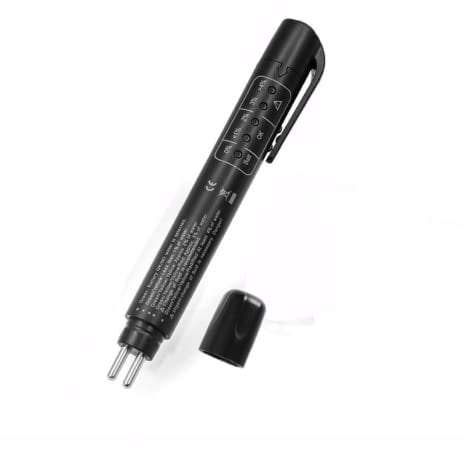 Fasizi Bremsflüssigkeitsprüfer, Flüssigkeitsprüfung mit 5 LED-Anzeige, Überprüfung von Ölqualität, Teststift für Auto-Diagnosewerkzeuge, Bremsflüssigkeitstester