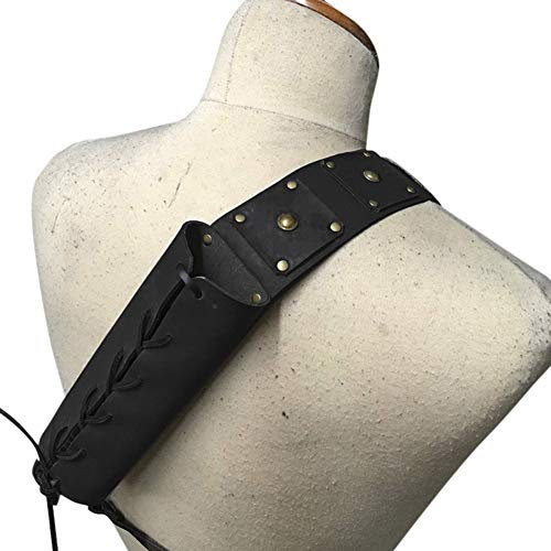 ARSBORUI Mittelalterliche Retro Schwert Schulter rücken Scheide Froschhalter, Verstellbare Krieger Kostüm Schutzhülle Schwert Leder Schnalle Holster Für Erwachsene Männer Schwerthalter