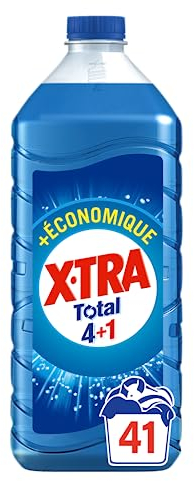 PUDOEN X*Tra Total - EcoPack - 41 lavages - Lessive liquide - 4 en 1 - Entretien du linge - Efficace dès 20°C - Propreté - Eclat - Fraîcheur - Economique - 100% plastique recyclé