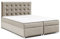 Best for Home Boxspringbett mit Bettkasten Trinity K-12 Bonellfederkern inkl. Topper 180x200 Beige