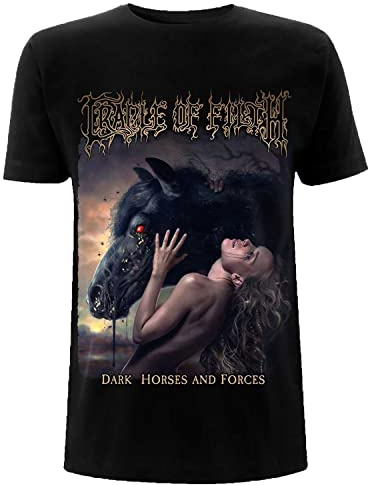 Cradle of Filth T Shirt Dark Horses and Forces Tour Official Unisex Black XXL