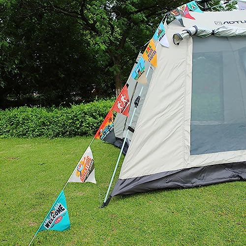 Zelt-Camping-Flagge, Wimpel-Atmosphäre, Dekoration, Flagge, dekorative Flagge, hängende Dekoration, kleine Ornamente für Outdoor-Camping (grün)