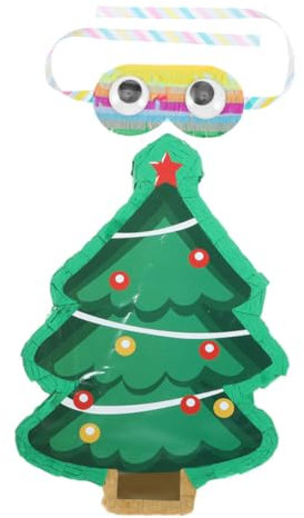 OATIPHO Weihnachtsbaum-piñata Mit Süßigkeiten Gefüllt Party-dekoration Aus Papier Foto-requisite Für Weihnachtsparty Weihnachtsthema-piñata Pinata-dekor Für Festive Atmosphäre