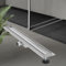 LuxeBath Duschrinne 80cm 2in1, befliesbar, extra flach, Edelstahl, Silber, Doppelseitige Bodenablauf, Komplettset Bodenbefestigung, Duschablauf, Siphon mit Geruchsstop, Haarsieb, Ablaufrinne Dusche