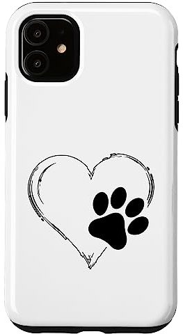 Heart Dog Paw Dog Lover Case for iPhone 11