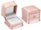 PATIKIL Samt Ringbox, 2er Pack Hochzeitsringbox Vintage Schmuckhalter für Verlobung, Antrag, Zeremonie, Jubiläum, Stil 4, Roségold
