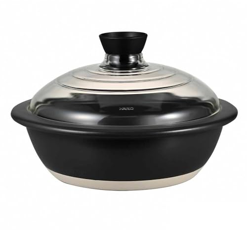 HARIO GDN-255-B-W Topf mit Glasdeckel Nr. 9, 3000 ml
