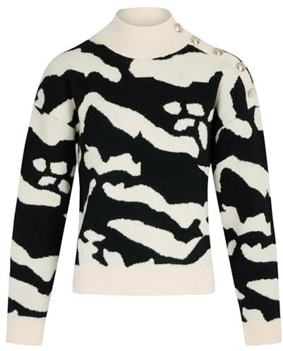 Morgan Damen 242-mfelix Pullover, Beige/Schwarz, XL